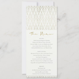 CONVITE MENU ELEGANTE MODERNO ART DECO WHITE SILVDING