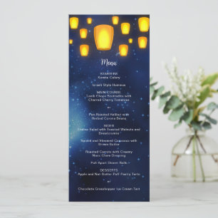 Convite Menu Especial de Ocasião de Casamento de Lanternas