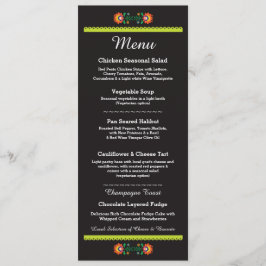 Convite Menu Fiesta Party - Recepção de casamento mexicana