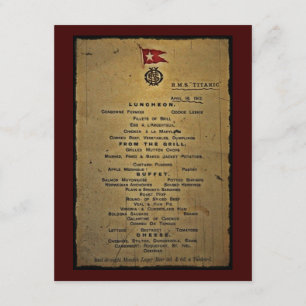 Convite Menu final RMS titânico