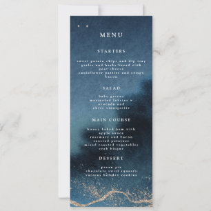 Convite Menu Janto de Casamento da Paisagem Azul