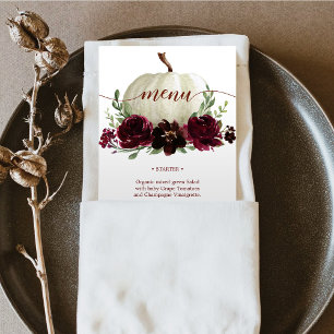 Convite Menu ou Chá do Casamento outono da Bomba do Borgon
