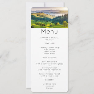 Convite Menu Paisagem Natural Cénica Colinas Ondulantes Fo