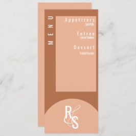 Convite Menu Planner Dark Terracotta Wedding
