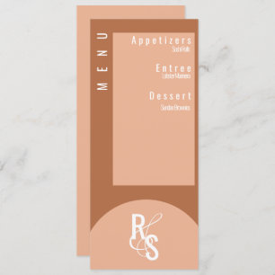 Convite Menu Planner Dark Terracotta Wedding