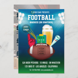 Convite Menu Promo do evento de futebol do bar adicionar f