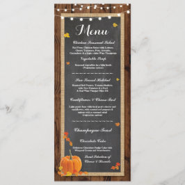Convite Menu Recepção de casamento Pumpkin Russo de Madeir