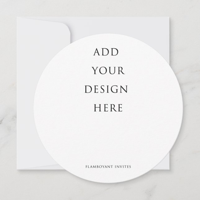 Convite Menu Redondo 5,25"x5,25"/ 13,3x13,3cm (Frente)
