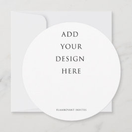 Convite Menu Redondo 5,25"x5,25"/ 13,3x13,3cm
