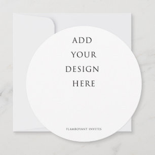 Convite Menu Redondo 5,25"x5,25"/ 13,3x13,3cm