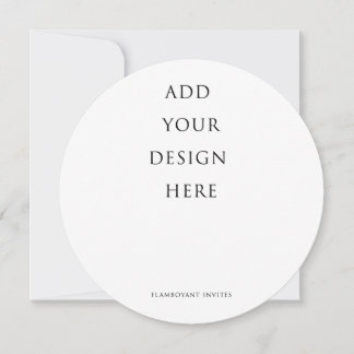 Convite Menu Redondo 5,25"x5,25"/ 13,3x13,3cm