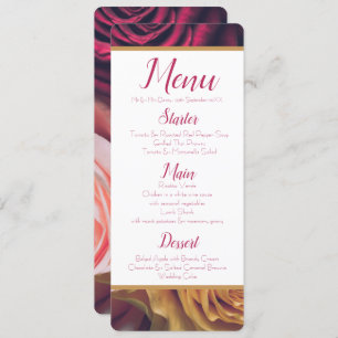 Convite Menu Rosas
