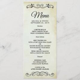 Convite Menu Vintage Old Fashiked Western Theme Wedding