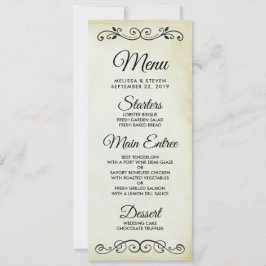 Convite Menu Vintage Old Fashiked Western Theme Wedding