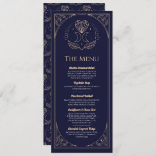 Convite Menu Wedding Tarot Moon Heart Reception Party