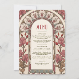 Convite Menu Wedding Vintage
