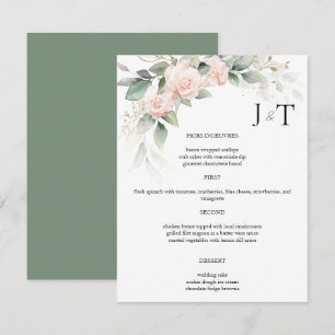 Convite Menus de Casamento Eucalyptus Elegante