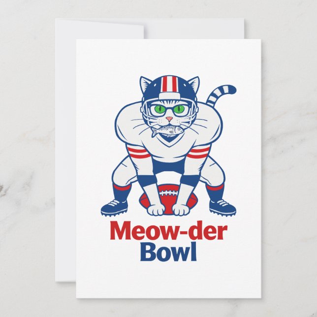 Convite Meow-der Bowl  (Frente)