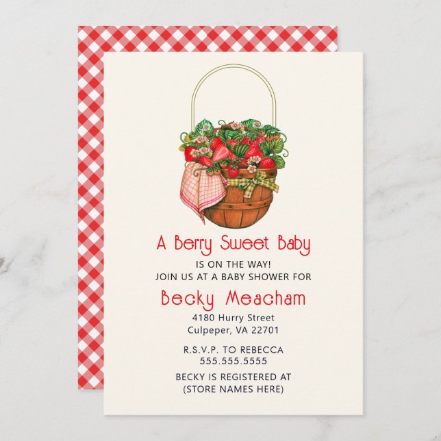 Convite Mercado de agricultores, Cottagecore de frutas, Mo (Frente/Verso)