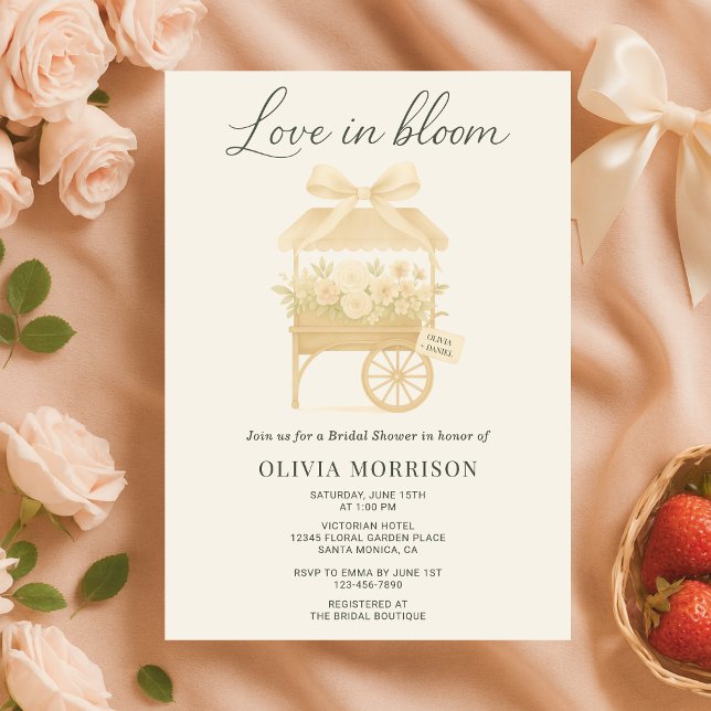 Convite Mercado de Flores Love in Bloom Arco de Noiva Chá  (Criador carregado)