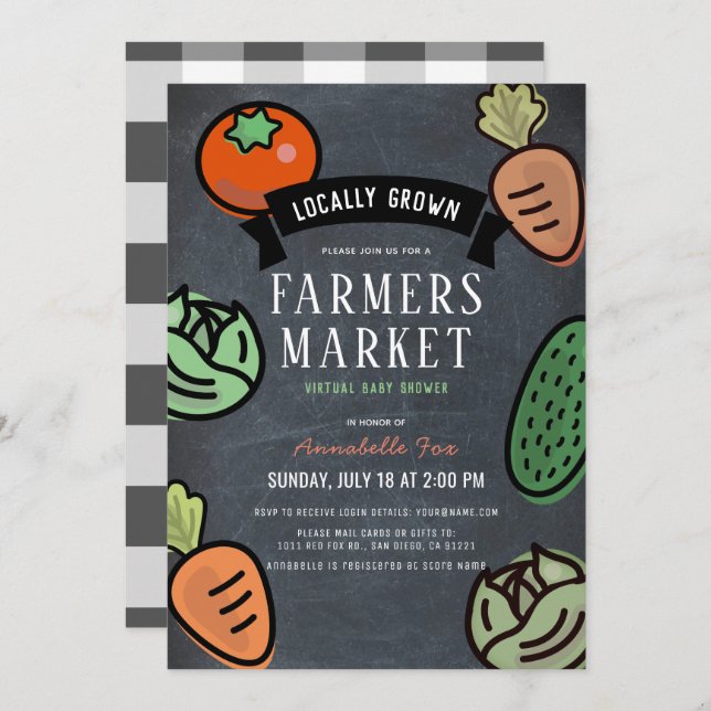 Convite Mercado dos agricultores Painel de controlo VI Chá (Frente/Verso)