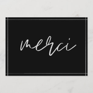 Convite Merci Personalizado De Silver Elegante Obrigado Ca