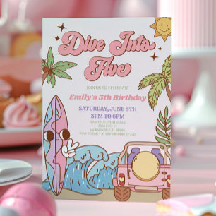 Convite Mergulhe Na Festa de aniversário Da 5 Retroativa D