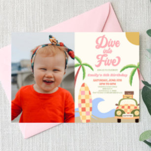 Convite Mergulhe na Festa de aniversário de 5 de Imagem de