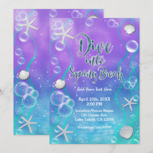 Convite Mergulhe nas Férias de Primavera na Festa de Praia