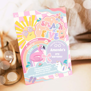 Convite Mergulhe no Arco-Íris de Nuvem Cinco Disco de 5º A