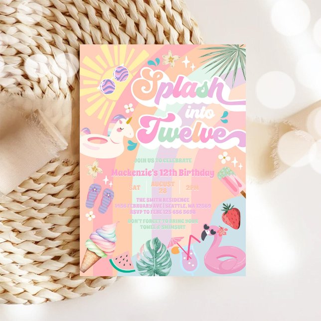 Convite Mergulhe nos Doze Sol de Arco-Íris de Verão 12º An (Criador carregado)