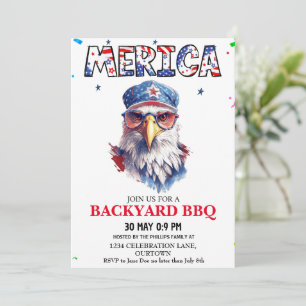 Convite Merica 4 de julho CHURRASCO de quintal