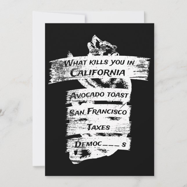 Convite Merica Humor America Funny California (Frente)