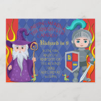 Merlin e Cavaleiros da Mesa redonda Camelot convid