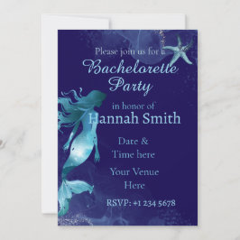 Convite Mermaid Bachelorette Beach Party Invitation 