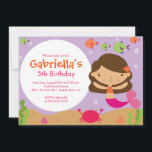 Convite Mermaid Birthday Invitation<br><div class="desc">Start your party off right with our cute mermaid Birthday Invitation featuring the cutest little mermaids swimming underwater with fish. Perfect invitation for your little mermaid's swim party. Just personalize with your information and you're all set to go! Matching items including birthday postage stamps, favor stickers, thank you cards &...</div>