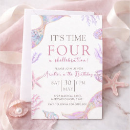 Convite Mermaid Birthday Invitation