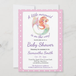 Convite MERMAID CUTE MOTHER PARA ESTAR SOB O Mar