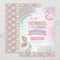 Mermaid e Flamingo Aniversário do Mágico Partido
