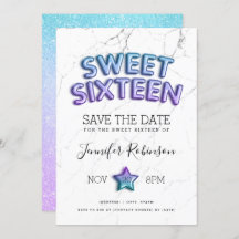 Mermaid Sweet 16 Salve A Glitter Dos Balões De Dat