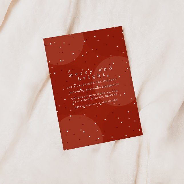 Convite Merry and Bright Holiday Christmas Invite (Criador carregado)