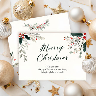 Convite Merry & Bright Christmas Greeting Card
