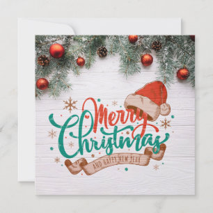 Convite Merry Christmas And Happy New Year