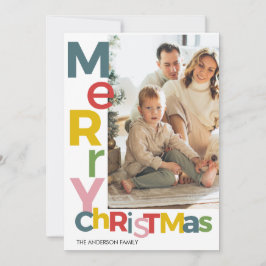 Convite Merry Christmas Colorful Photo