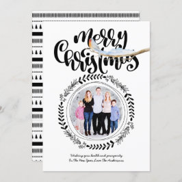 Convite MERRY CHRISTMAS FOTO moderna do festivo Robin Xmas