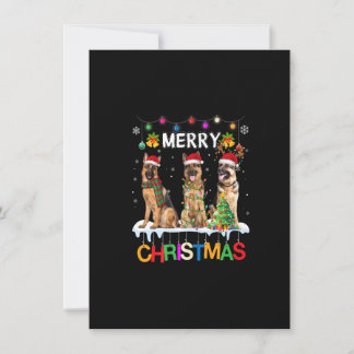 Convite Merry Christmas German Shepherd Santa Christmas Tr