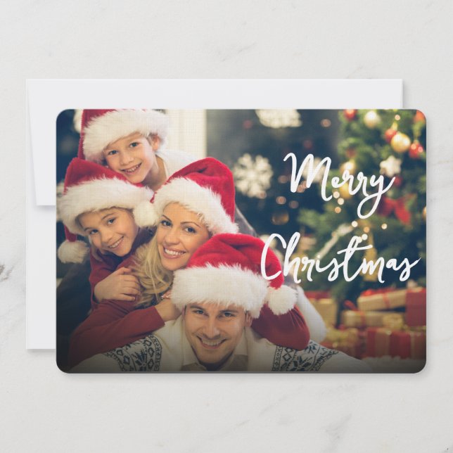 Convite Merry Christmas Holiday Greeting Card Invitation (Frente)