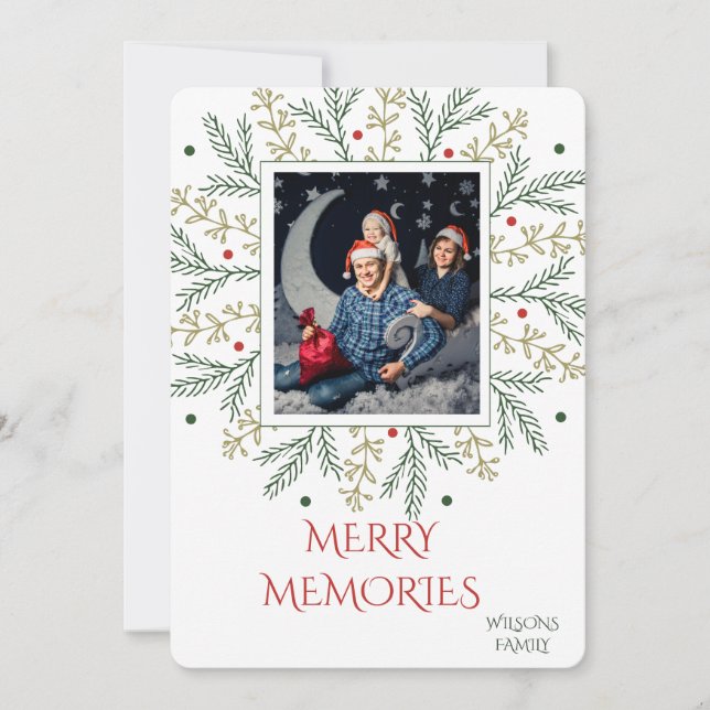 Convite Merry Christmas Personalized Holiday Card (Frente)