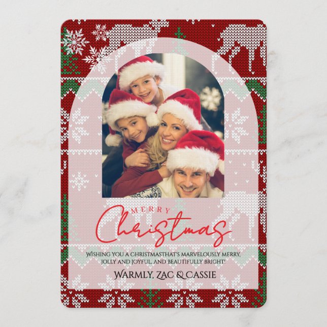 Convite Merry Christmas Personalized Photo Card (Frente)
