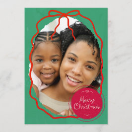 Convite Merry Christmas Personalized Photo Holiday
